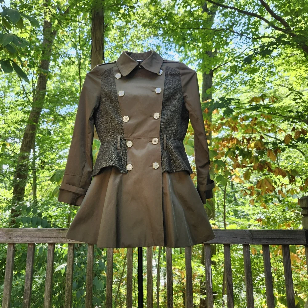 Steve Madden Army Green Trench style Coat - Picture 1 of 5